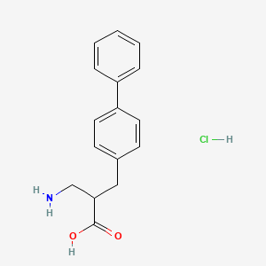 molecular formula C16H18ClNO2 B1373360 3-Amino-2-[(4-phenylphenyl)methyl]propanoic acid hydrochloride CAS No. 1311315-94-2