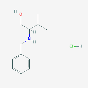 molecular formula C12H20ClNO B1373369 2-(Benzylamino)-3-methylbutan-1-ol hydrochloride CAS No. 92697-01-3