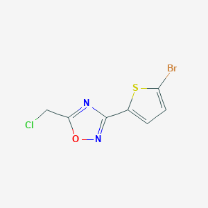 molecular formula C7H4BrClN2OS B1373370 3-(5-Bromothiophen-2-yl)-5-(chloromethyl)-1,2,4-oxadiazole CAS No. 1306605-39-9