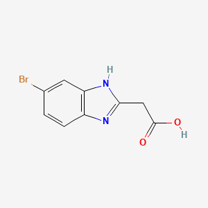 molecular formula C9H7BrN2O2 B1373384 2-(5-bromo-1H-1,3-benzodiazol-2-yl)acetic acid CAS No. 1248666-87-6