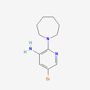 molecular formula C11H16BrN3 B1373388 2-(Azepan-1-yl)-5-bromopyridin-3-amine CAS No. 1226192-85-3