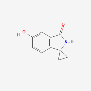 molecular formula C10H9NO2 B1373389 5'-Hydroxyspiro[cyclopropane-1,1'-isoindolin]-3'-one CAS No. 1007455-36-8