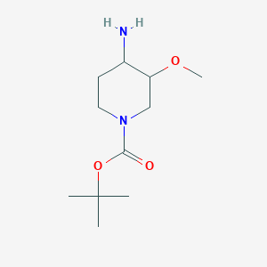 molecular formula C11H22N2O3 B1373394 1-Boc-3-methoxy-piperidin-4-ylamine CAS No. 1260639-98-2