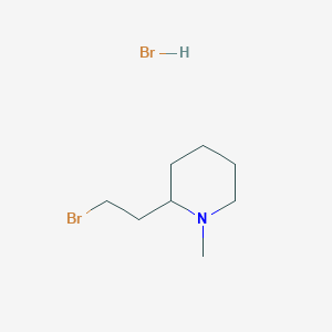 molecular formula C8H17Br2N B1373397 2-(2-Bromoethyl)-1-methylpiperidine hydrobromide CAS No. 1255717-22-6