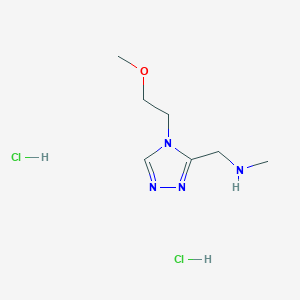 molecular formula C7H16Cl2N4O B1373401 {[4-(2-Methoxyethyl)-4H-1,2,4-triazol-3-yl]methyl}methylamine dihydrochloride CAS No. 1255717-64-6