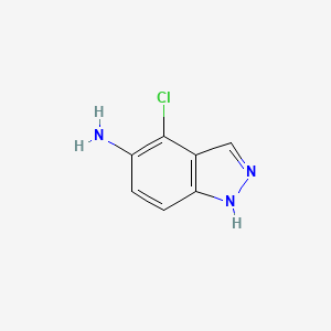 molecular formula C7H6ClN3 B1373403 4-氯-1H-吲哚-5-胺 CAS No. 1082041-33-5