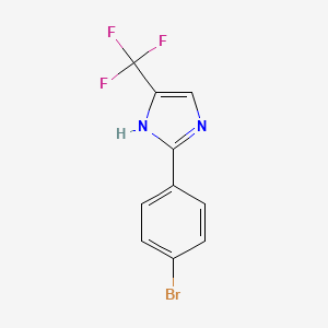 molecular formula C10H6BrF3N2 B1373409 2-(4-bromophenyl)-5-(trifluoromethyl)-1H-imidazole CAS No. 1010837-60-1