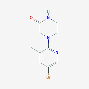 molecular formula C10H12BrN3O B1373411 4-(5-Bromo-3-methylpyridin-2-yl)piperazin-2-one CAS No. 1219968-05-4
