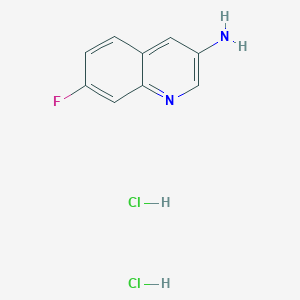 molecular formula C9H9Cl2FN2 B1373415 3-Amino-7-fluoroquinoline dihydrochloride CAS No. 1266226-28-1
