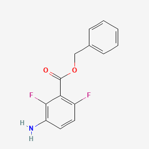 molecular formula C14H11F2NO2 B1373418 苯甲酸苄酯-3-氨基-2,6-二氟苯酯 CAS No. 918523-44-1