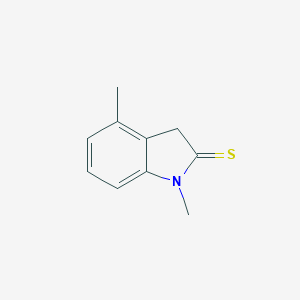 molecular formula C10H11NS B137342 1,4-Dimethylindoline-2-thione CAS No. 156136-53-7
