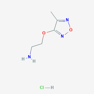molecular formula C5H10ClN3O2 B1373423 {2-[(4-甲基-1,2,5-噁二唑-3-基)氧基]乙基}胺盐酸盐 CAS No. 1262775-03-0