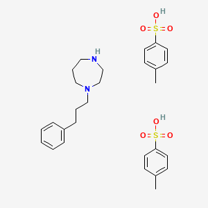 molecular formula C28H38N2O6S2 B1373425 1-(3-Phenylpropyl)-1,4-diazepane bis(4-methylbenzenesulfonate) CAS No. 1255717-85-1