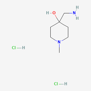 molecular formula C7H18Cl2N2O B1373428 4-(氨基甲基)-1-甲基哌啶-4-醇二盐酸盐 CAS No. 23804-63-9