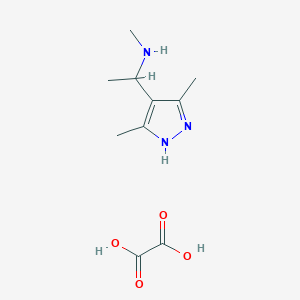 molecular formula C10H17N3O4 B1373429 1-(3,5-二甲基-1H-吡唑-4-基)-N-甲基乙胺草酸盐 CAS No. 1263987-41-2