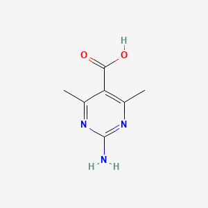 molecular formula C7H9N3O2 B1373437 2-Amino-4,6-dimethylpyrimidine-5-carboxylic acid CAS No. 548773-13-3