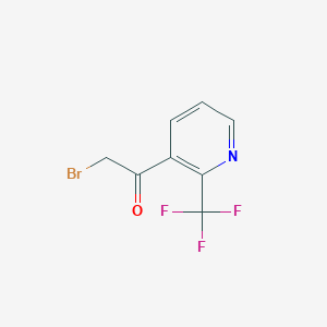 molecular formula C8H5BrF3NO B1373438 Ethanone, 2-bromo-1-[2-(trifluoromethyl)-3-pyridinyl]- CAS No. 1379300-43-2