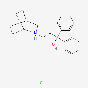 B13734402 2-Azabicyclo(2.2.2)octane-2-propanol, beta-methyl-alpha,alpha-diphenyl-, hydrochloride CAS No. 21206-72-4