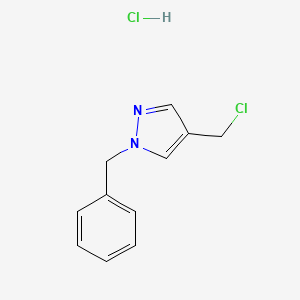 molecular formula C11H12Cl2N2 B1373443 1-苄基-4-(氯甲基)-1H-吡唑盐酸盐 CAS No. 861135-54-8