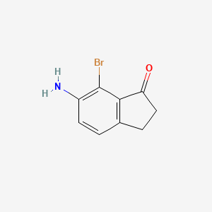 molecular formula C9H8BrNO B1373445 6-Amino-7-bromo-2,3-dihydro-1H-inden-1-one CAS No. 681246-49-1