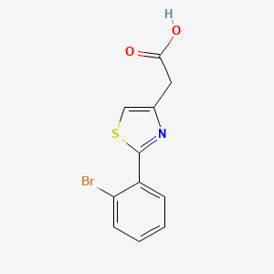 molecular formula C11H8BrNO2S B1373450 [2-(2-Bromophenyl)-1,3-thiazol-4-yl]acetic acid CAS No. 1094456-17-3