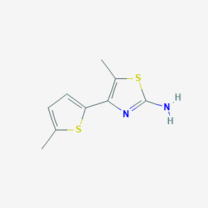 molecular formula C9H10N2S2 B1373457 5-Methyl-4-(5-methylthiophen-2-yl)-1,3-thiazol-2-amine CAS No. 1094405-80-7