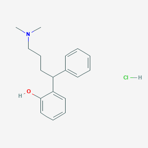 molecular formula C18H24ClNO B137346 2-(4-(Dimethylamino)-1-phenylbutyl)phenol hydrochloride CAS No. 129841-37-8