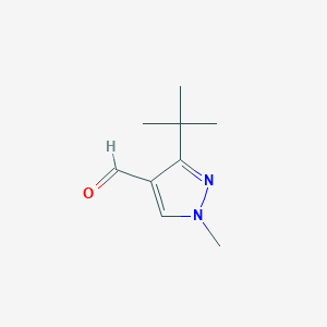 molecular formula C9H14N2O B1373460 3-tert-butyl-1-methyl-1H-pyrazole-4-carbaldehyde CAS No. 1152509-69-7