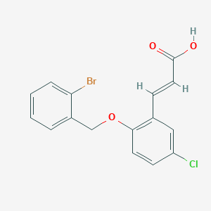 molecular formula C16H12BrClO3 B1373461 3-{2-[(2-溴苯基)甲氧基]-5-氯苯基}丙-2-烯酸 CAS No. 1094311-11-1