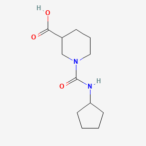 molecular formula C12H20N2O3 B1373464 1-(Cyclopentylcarbamoyl)piperidine-3-carboxylic acid CAS No. 1018503-75-7