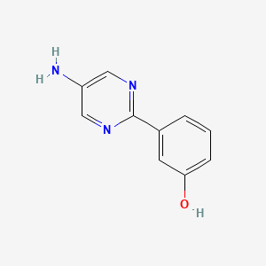 molecular formula C10H9N3O B1373466 3-(5-Aminopyrimidin-2-yl)phenol CAS No. 1152519-82-8