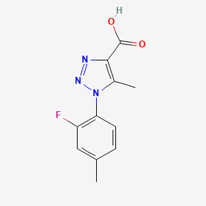 molecular formula C11H10FN3O2 B1373468 1-(2-fluoro-4-methylphenyl)-5-methyl-1H-1,2,3-triazole-4-carboxylic acid CAS No. 1094373-32-6