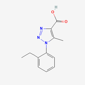 molecular formula C12H13N3O2 B1373473 1-(2-ethylphenyl)-5-methyl-1H-1,2,3-triazole-4-carboxylic acid CAS No. 1091729-84-8