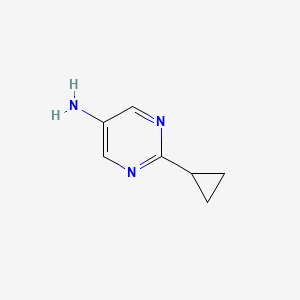 molecular formula C7H9N3 B1373474 2-Cyclopropylpyrimidin-5-amine CAS No. 1152519-69-1