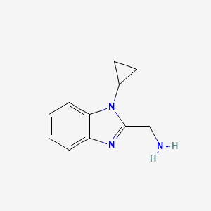 molecular formula C11H13N3 B1373475 (1-环丙基-1H-1,3-苯并二唑-2-基)甲胺 CAS No. 1094220-55-9