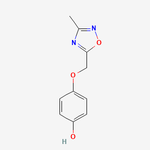 molecular formula C10H10N2O3 B1373479 4-[(3-甲基-1,2,4-恶二唑-5-基)甲氧基]苯酚 CAS No. 1094409-91-2