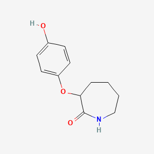 molecular formula C12H15NO3 B1373482 3-(4-Hydroxyphenoxy)azepan-2-one CAS No. 1094342-38-7