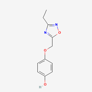 molecular formula C11H12N2O3 B1373484 4-[(3-乙基-1,2,4-恶二唑-5-基)甲氧基]苯酚 CAS No. 1152531-58-2