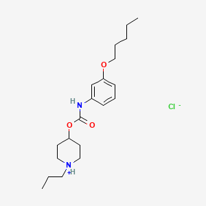 Carbamic acid, (3-(pentyloxy)phenyl)-, 1-propyl-4-piperidinyl ester, monohydrochloride