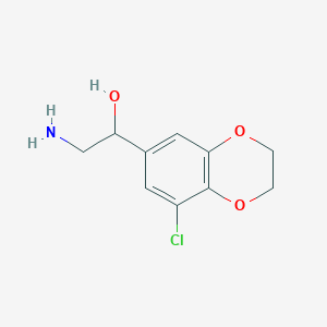 molecular formula C10H12ClNO3 B1373488 2-氨基-1-(8-氯-2,3-二氢-1,4-苯并二氧杂环-6-基)乙醇 CAS No. 1094248-62-0