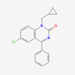 2(1H)-Quinazolinone, 6-chloro-1-(cyclopropylmethyl)-4-phenyl-