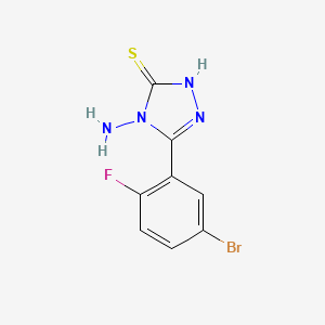 molecular formula C8H6BrFN4S B1373492 4-amino-5-(5-bromo-2-fluorophenyl)-4H-1,2,4-triazole-3-thiol CAS No. 1152520-73-4