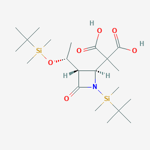 2-((2S,3S)-1-(tert-butyldimethylsilyl)-3-((R)-1-(tert-butyldimethylsilyloxy)ethyl)-4-oxoazetidin-2-yl)-2-methylmalonic acid