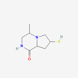 4-methyl-7-sulfanyl-3,4,6,7,8,8a-hexahydro-2H-pyrrolo[1,2-a]pyrazin-1-one