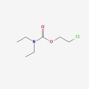 molecular formula C7H14ClNO2 B13734931 Carbamic acid, diethyl-, 2-chloroethyl ester CAS No. 20485-87-4