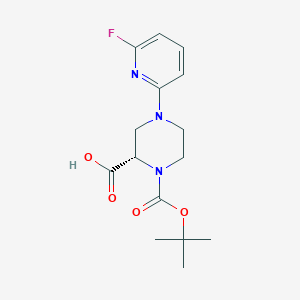 (S)-1-(tert-Butoxycarbonyl)-4-(6-fluoropyridin-2-yl)piperazine-2-carboxylic acid