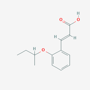molecular formula C13H16O3 B1373498 3-[2-(Butan-2-yloxy)phenyl]prop-2-enoic acid CAS No. 1087789-83-0