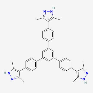 4-[4-[3,5-bis[4-(3,5-dimethyl-1H-pyrazol-4-yl)phenyl]phenyl]phenyl]-3,5-dimethyl-1H-pyrazole