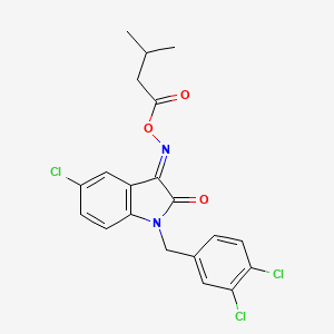 5-Chloro-1-[(3,4-dichlorophenyl)methyl]-1H-indole-2,3-dione 3-[O-(3-methyl-1-oxobutyl)oxime]