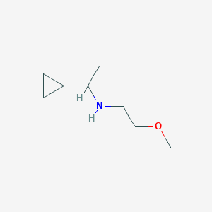molecular formula C8H17NO B1373503 (1-环丙基乙基)(2-甲氧基乙基)胺 CAS No. 1019551-02-0
